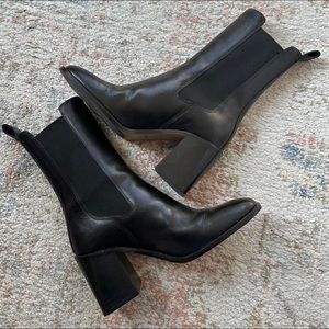 & Other stories heeled leather Chelsea boots